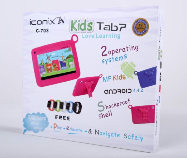 Tablette Éducative Enfant iConix Ecran 7 Mémoire 8 Go Ram 512 Mo 