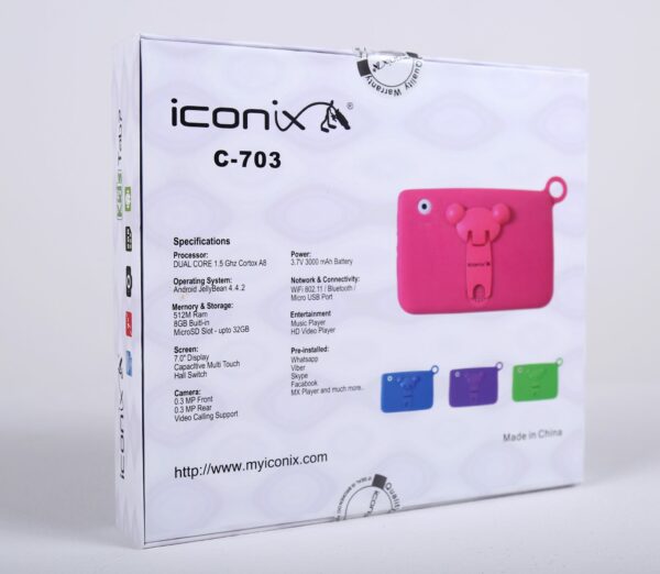 Tablette éducative Iconix C700 pro mémoire 16Go ram 1Gb Ecran 7