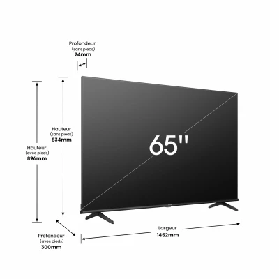 Télévision Hisense 65 pouces (164 cm) 4K Ultra HD Smart TV