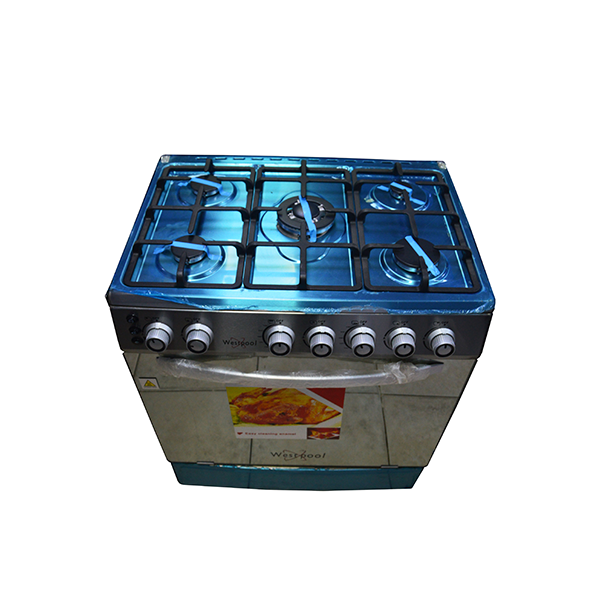 CUISINIERE WESTPOOL – 5 FEUX - 90X60 – INOX – A GAZ – FULL OPTION - Aven  Electronics