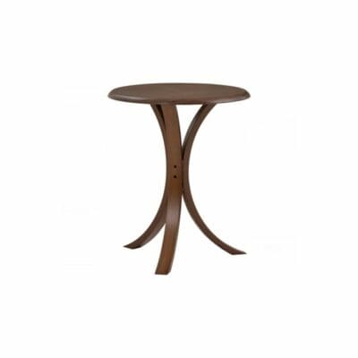 Damai Side Table – Cocoa Colour Dimension (mm): H635xØ440 Gross Weight (Kg): 3.25 Top: MDF + Lacquer Leg: HDF Self assembly require Made In Malaysia