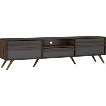 Meuble TV BLACKBURN 1,8 m coloris Columbia, tiroir coloris Gris Foncé