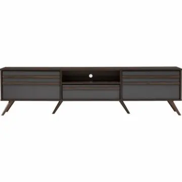 Meuble TV BLACKBURN 1,8 m coloris Columbia, tiroir coloris Gris Foncé
