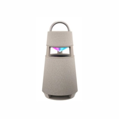Haut-parleur - LG - Bluetooth sans fil - portable - son omnidirectionnel - XBOOM 360 - éclairage d'ambiance - Beige