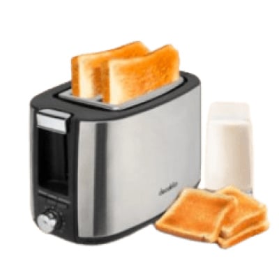 Grille Pain Toaster 2 tranches Pain Decakila 750w