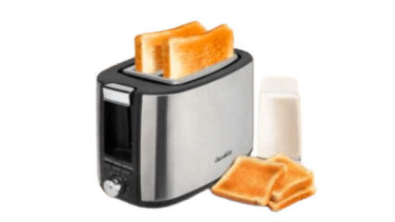 Grille Pain Toaster 2 tranches Pain Decakila 750w