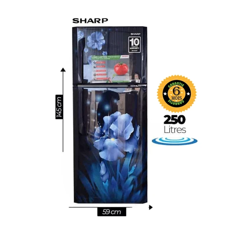 Réfrigérateur - Sharp - 2 portes - capacité 250 L