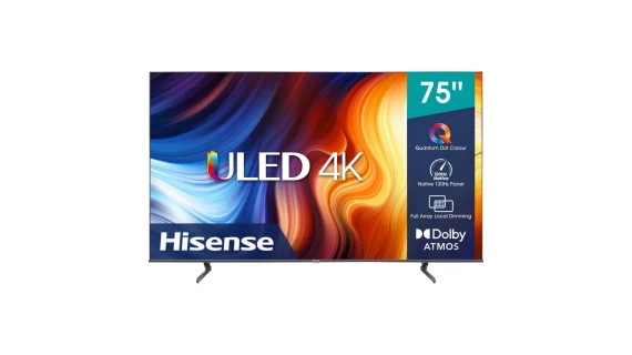 Télévision Hisense 75″ pouces (189 cm) smart TV ULED 4K Ultra-Mouvement 120 Hz Dolby Vision IQ HDR 10+ 75U7H