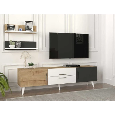 Tahi Tv Unit Sapphire - Anthracite - White 1,60M T726