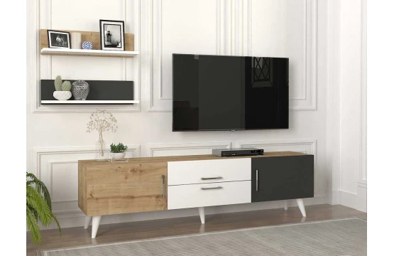 Tahi Tv Unit Sapphire - Anthracite - White 1,60M T726