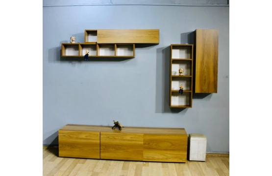 Table Téléviseur Aysa TV Unitesi Aksesuar Marron 10