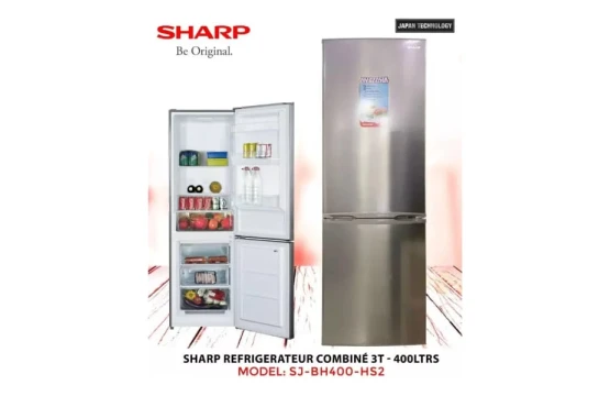 Réfrigérateur Sharp combine 3 tiroirs 400 L Silver