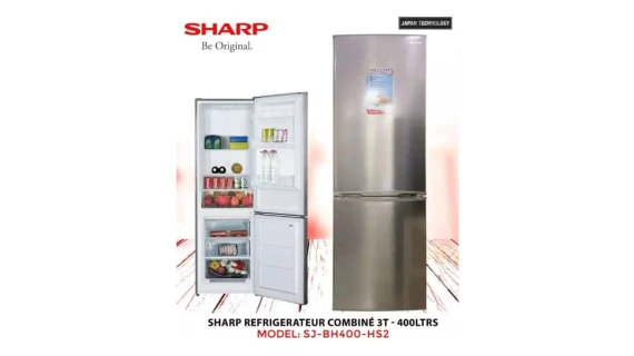 Réfrigérateur Sharp combine 3 tiroirs 400 L Silver