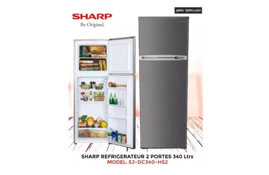 Réfrigérateur Sharp combine 2 Portes silver