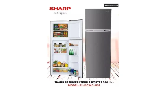 Réfrigérateur Sharp combine 2 Portes silver
