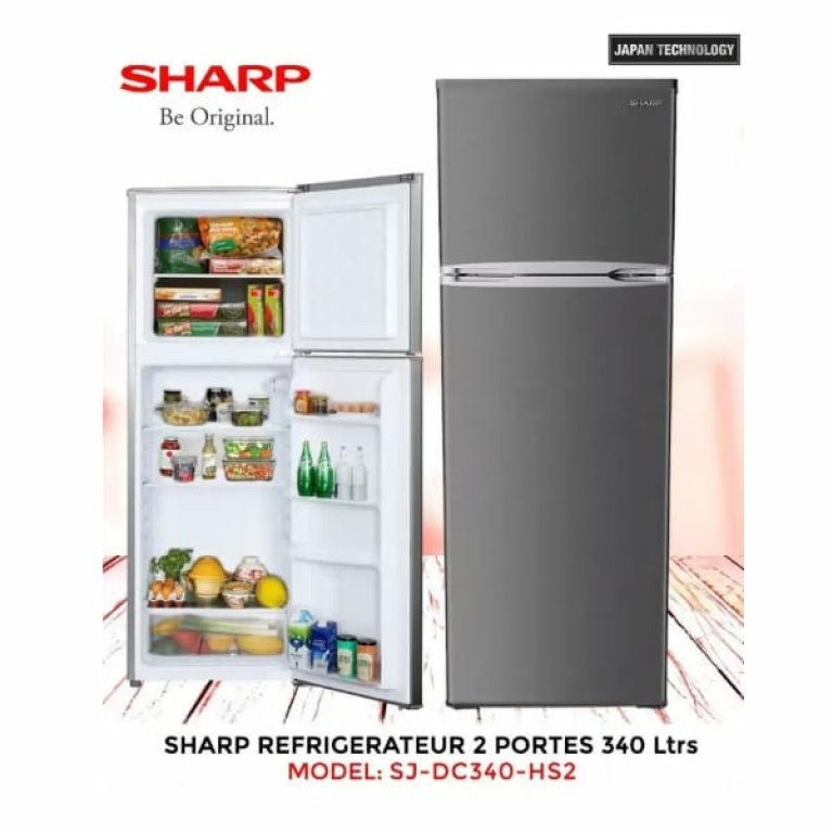 Réfrigérateur Sharp combine 2 Portes silver