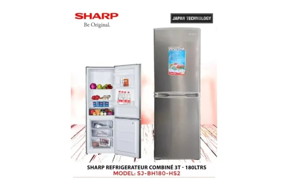 Réfrigérateur Sharp combine 2 Tiroirs 180 L silver