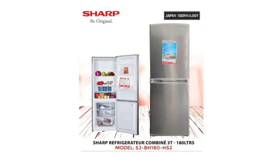 Réfrigérateur Sharp combine 2 Tiroirs 180 L silver