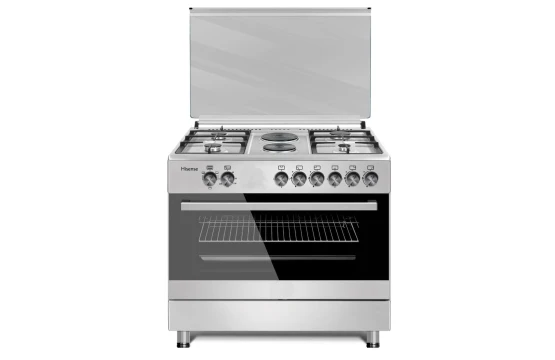 Cuisiniere Hisense 6 FEUX 90X60 4 FEUX a Gaz 2 FEUX Electrique inox