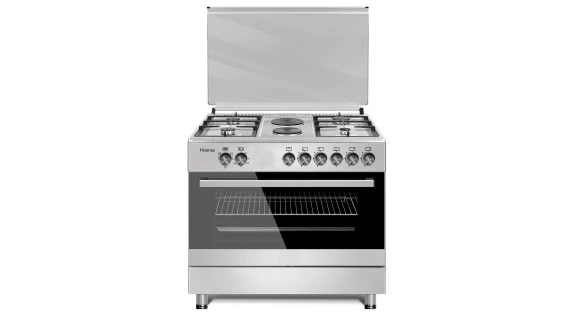 Cuisiniere Hisense 6 FEUX 90X60 4 FEUX a Gaz 2 FEUX Electrique inox