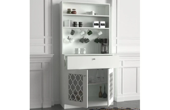 Axel Coffee Cabinet White H1,83M/90CM M40