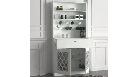 Axel Coffee Cabinet White H1,83M/90CM M40