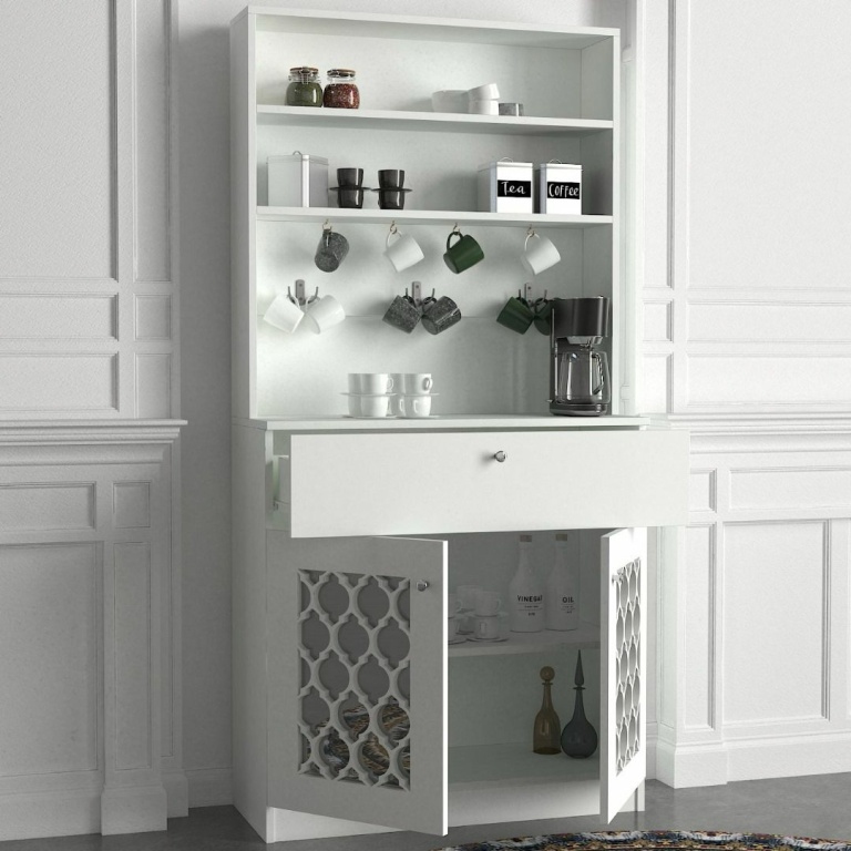 Axel Coffee Cabinet White H1,83M/90CM M40