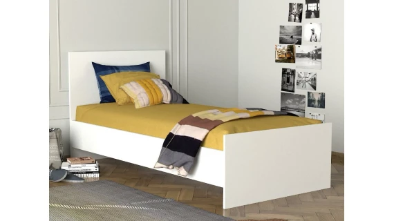 Ernest Single Bed White 90/190cm L01