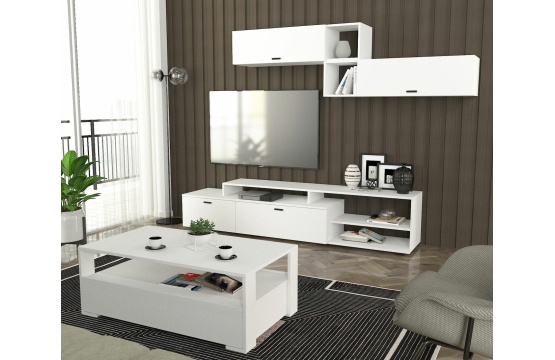 Enssemble Tromen Tv Unit White 2,60M BLANC T929-B901