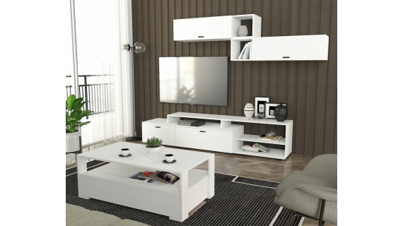 Enssemble Tromen Tv Unit White 2,60M BLANC T929-B901