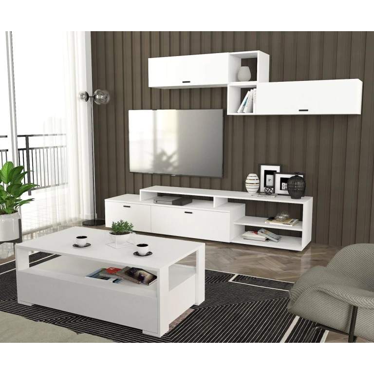 Enssemble Tromen Tv Unit White 2,60M BLANC T929-B901