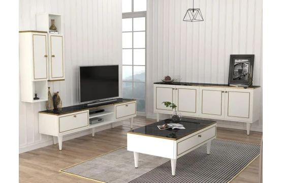 Osma Ravenna Tv Unit White - Marble 1,80M T804