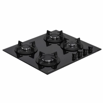 Plaque Enduro Encastrable 4 FEUX 60X60 a gaz NOIR Verre – Image 5