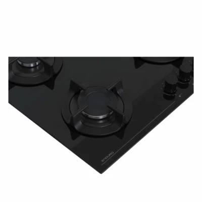 Plaque Enduro Encastrable 4 FEUX 60X60 a gaz NOIR Verre – Image 2