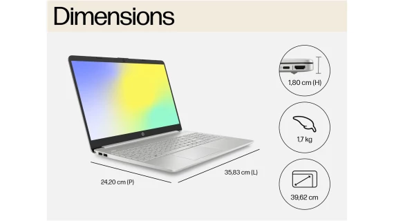 Laptop HP  intel cori7 12th generation 16gb 1tb ssd dos 15.6" silver – Image 4