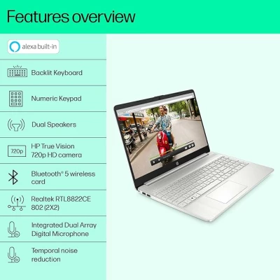 HP 12th G SILVER Intel Cori5  8gb 512gb Ssd  Backlite Keyboard 15.6" FULL HD Display – Image 4