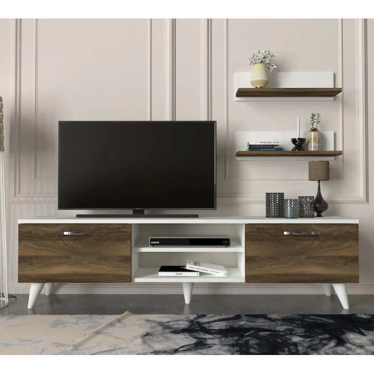Drema tv unit white walnut 1,80M MARON BLANC T709