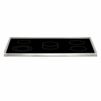 Cuisinière Enduro 5 Feux  90X60 Vitroceramique Electrique Gril Haut et Bas INOX – Image 2