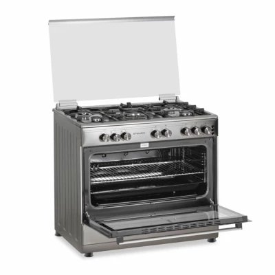 Cuisinière Enduro 5 Feux  A Gaz 90x60 Inox – Image 3