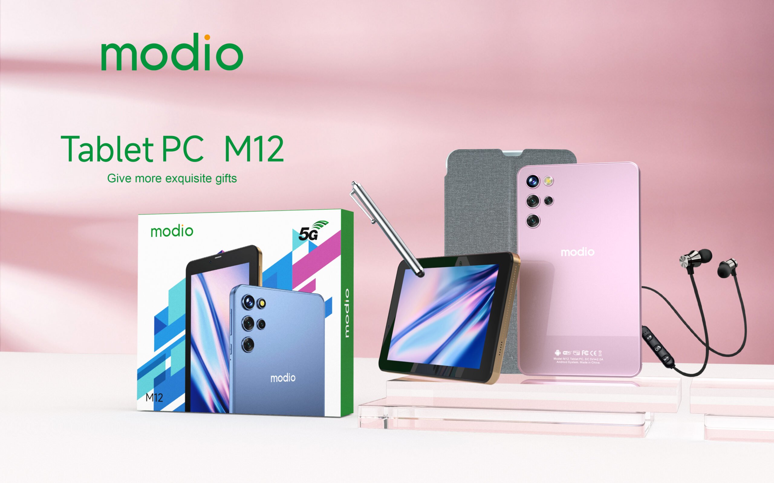 Tablette Modio M120 2 Sim 5G + Wifi Ram 6Gb / 256Gb Mémoire écran