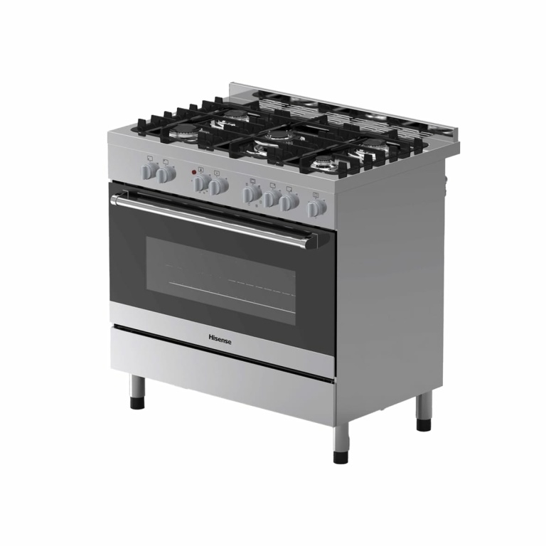 cuisiniere-hisense-5-feux-90x60-a-gaz-silver
