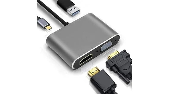 daptateur USB C vers HDMI VGA USB3.0