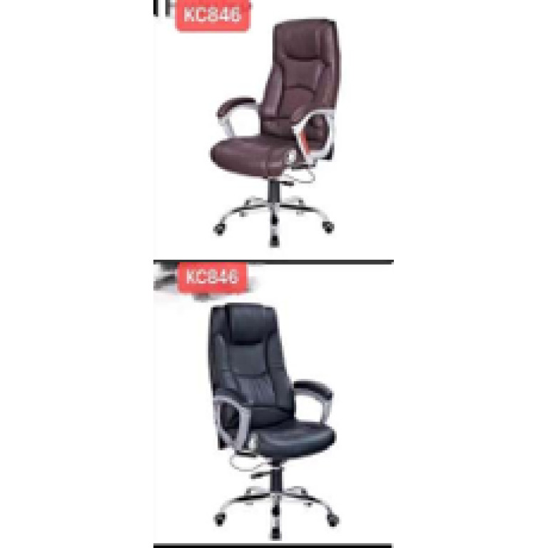 Mobilier de bureau KC846 Noir et Marron