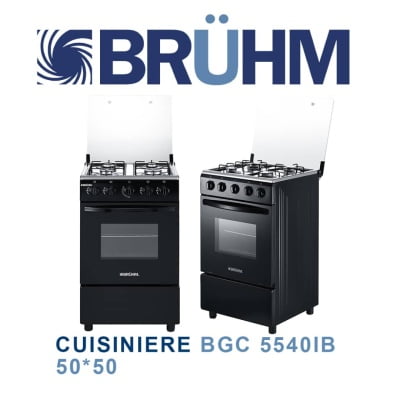 Cuisiniere Bruhm 4FEUX 50X50 Noir BGC-5540IB