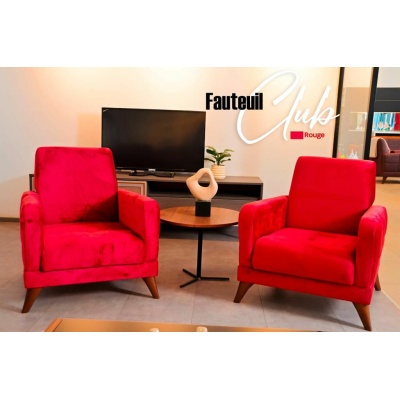 Fauteuil Club Rouge 1+1