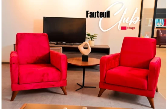 Fauteuil Club Rouge 1+1