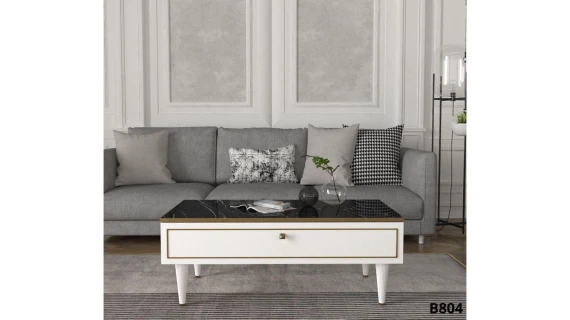 Table basse RavennaV2 Blanc - Marbre 110*60 cm