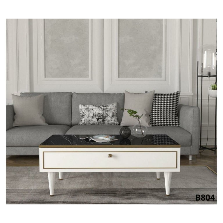 Table basse RavennaV2 Blanc - Marbre 110*60 cm