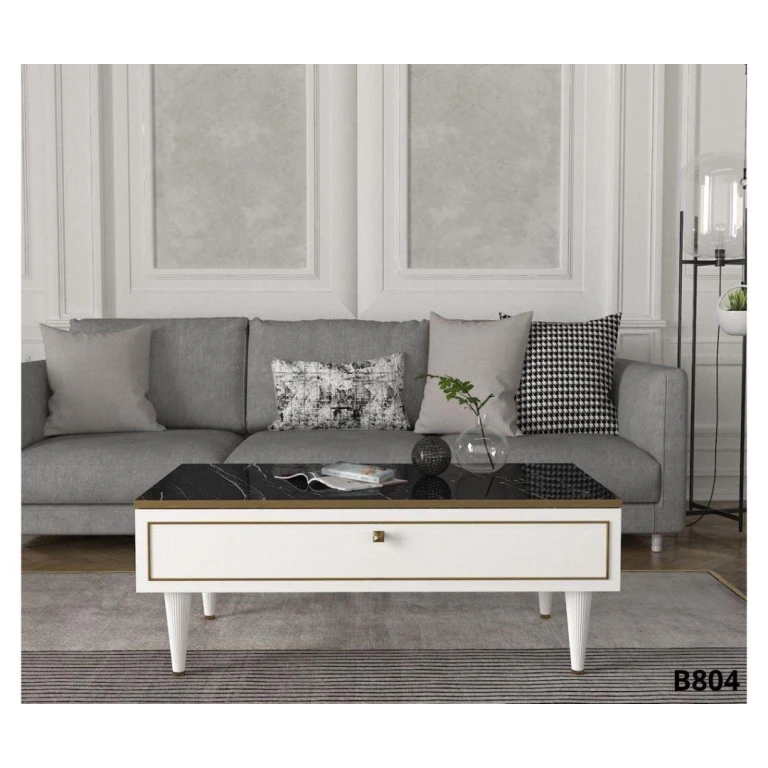 Table basse RavennaV2 Blanc - Marbre 110*60 cm