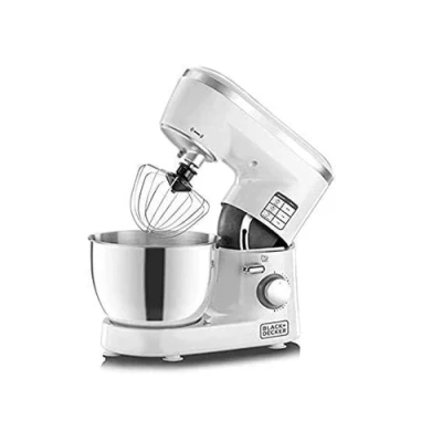 Batteur sur socle 1000W à 6 vitesses avec bol en acier inoxydable Black & Decker